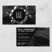 Modernes Auto und Blasen Visitenkarte (Vorne/Hinten)