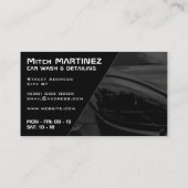 Modernes Auto und Blasen Visitenkarte (Rückseite)