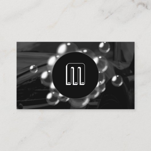 Modernes Auto und Blasen Visitenkarte (Vorderseite)