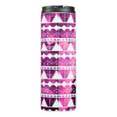 Modernes Aztec Amethyst Geode mit Initial Thermosbecher (Rückseite)