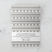 Modernes aztekisches Lama u. Stammes- Muster Dankeskarte (Innenseite)