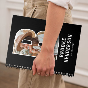 Modernes "B" Foto-Initial-Monogramm-Notizbuch Notizblock
