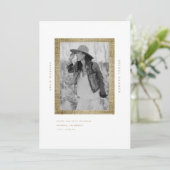 Modernes B/W Foto Burlap-Brautparty Einladung (Stehend Vorderseite)