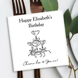 Modernes B&W freut sich auf 30 Jahre Geburtstag Na Serviette