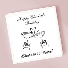 Modernes B&W freut sich auf 30 Jahre Geburtstag Na Serviette