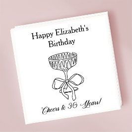 Modernes B&W freut sich auf 30 Jahre Geburtstag Na Serviette