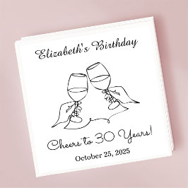 Modernes B&W freut sich auf 30 Jahre Geburtstag Na Serviette