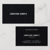 Modernes B&W Schlicht Elegant Sleek Beruflich Luxu Visitenkarte (Vorne/Hinten)