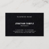 Modernes B&W Schlicht Elegant Sleek Beruflich Luxu Visitenkarte (Rückseite)