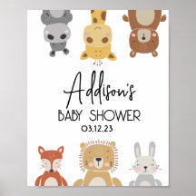 Modernes Baby Animal Baby Shooter-Poster