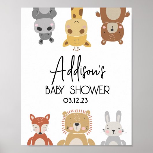 Modernes Baby Animal Baby Shooter-Poster Poster (Vorne)