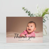 Modernes Baby, Baby Dusche Dankeschön Karte (Stehend Vorderseite)