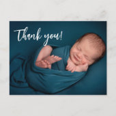 Modernes Baby Boy Foto Baby Duschhandschuh Postkarte (Vorderseite)