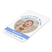 Modernes Baby Boy Foto Geburtsankündigung Onkel Magnet (Linke Seite)