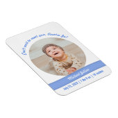 Modernes Baby Boy Foto Geburtshilfeprogramm Magnet (Rechte Seite)