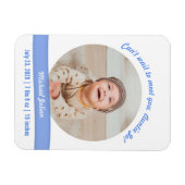 Modernes Baby Boy Foto Geburtshilfeprogramm Magnet (Horizontal)