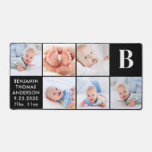 Modernes Baby Custom 6 Foto Collage Personalisiert Schreibtischunterlage (Vorderseite)