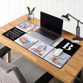 Modernes Baby Custom 6 Foto Collage Personalisiert Schreibtischunterlage
