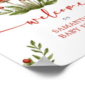 Modernes Baby Duschbad Begrüßungszeichen Poster (Ecke)