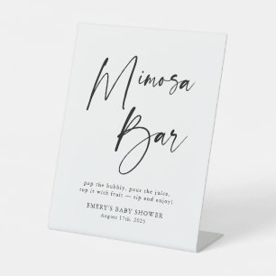 Modernes Baby Duschbad Mimosa Bar Sign Sockelschild