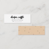 Modernes Baby-Dusche-Windel-Gewinnspiel Mini Visitenkarte (Vorne/Hinten)