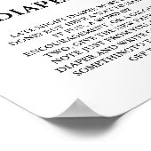 Modernes Baby-Duschgame für späte Nächte Poster (Ecke)