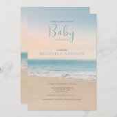 Modernes Baby-Duschgeschlecht neutral Einladung (Vorne/Hinten)