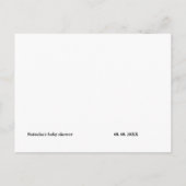 Modernes Baby-Duschspiel im Spiel oder im Spiel Postkarte (Rückseite)