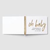 Modernes Baby Duwer Gender Neutral Glam Gold Gästebuch (Voll)