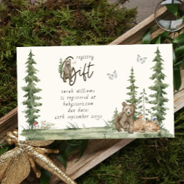 Modernes Baby Duwer Geschenk Registrierung Woodlan Visitenkarte