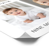 Modernes Baby Foto 1. Geburtstag Milestone Zeichen Poster (Ecke)