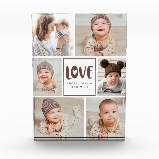 Modernes Baby Foto Collage Liebe Foto Block (Vorderseite)