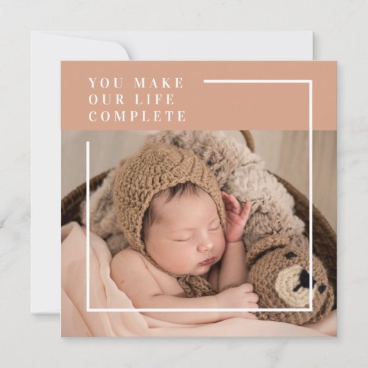 Modernes Baby-Foto | Du machst mein Leben ein komp (Vorderseite)