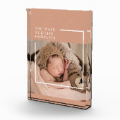 Modernes Baby-Foto | Du machst mein Leben ein komp Fotoblock (Rechts)