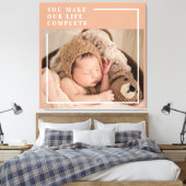 Modernes Baby-Foto | Du machst mein Leben ein komp Leinwanddruck (Insitu (Schlafzimmer))