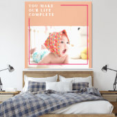 Modernes Baby-Foto | Du machst mein Leben ein komp Leinwanddruck (Insitu (Schlafzimmer))