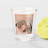 Modernes Baby-Foto | Du machst mein Leben ein komp Schnapsglas (Vorderseite)