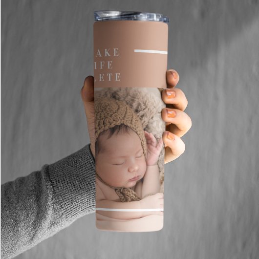 Modernes Baby-Foto | Du machst mein Leben ein komp Thermosbecher