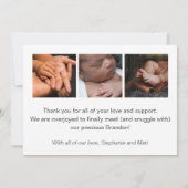 Modernes Baby-Foto - Geburtserklärung Ankündigung (Rückseite)