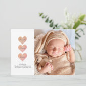 Modernes Baby-Foto - Geburtserklärung Ankündigung (Stehend Vorderseite)