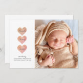 Modernes Baby-Foto - Geburtserklärung Ankündigung (Vorne/Hinten)