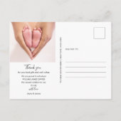 Modernes Baby-Foto - Geburtserklärung Postkarte (Rückseite)