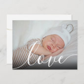 Modernes Baby-Foto - Geburtserklärung Postkarte (Vorne/Hinten)