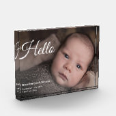 Modernes Baby Foto Geburtshaus Ankündigung Foto Bl (Links)