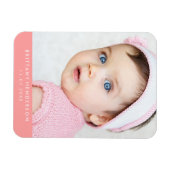 Modernes Baby-Foto | Korallen Magnet (Horizontal)