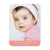 Modernes Baby-Foto | Korallen Magnet (Vertikal)