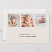 Modernes Baby-Foto Moderne Geburtsankündigung Ankündigung (Rückseite)