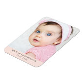 Modernes Baby-Foto | Rosa Magnet (Linke Seite)