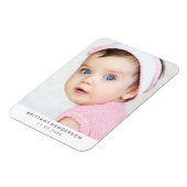 Modernes Baby-Foto | weiß Magnet (Linke Seite)
