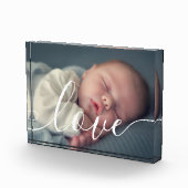 Modernes Baby Foto White Script LoveTypografie (Rechts)